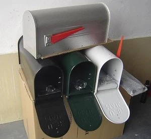 producer jumbo rural mailbox American US Mail Box black white green red color