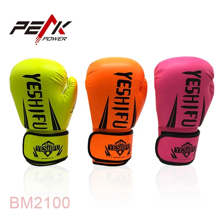 Production 14 OZ Fitness Professional Punching Training PU Boxing Gloves