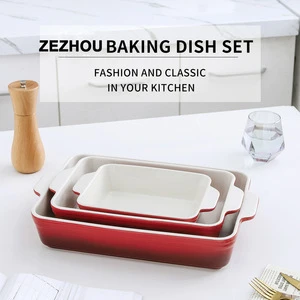 Professional Design Ceramic Dishes For Baking Tray For Home Use