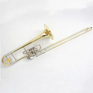 Professional Dual Usage Bb/F Tone Piston Valves Trombone Brass Instrument