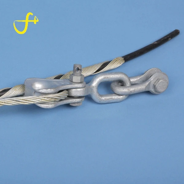 Professional endurable adss wedge type preformed tension clamp