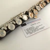 Professional flute, musical instrument flute with engraved flowers