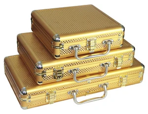 Professional Golden Superior Quality Aluminum Chips Case for Gambling Stack Case