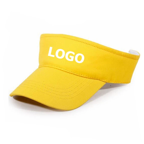 Promotional custom color logo women fashion outdoor summer sport sun visor cap
