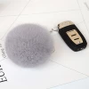 Promotional gift accessories large real rabbit fur pom poms