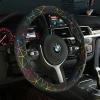 PU Universal Leather Car Steering Wheel Covers Plush