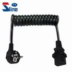 PUR material Spiral power cord with H05BQ-F coiled power cable Halogen free
