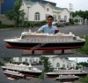 QUEEN MARY 2 X-LARGE CRUISE SHIP MODEL - WOODEN OCEAN LINER CRAFT