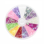 Random Colorful 150pcs Rhinestone Party/Wedding Confetti Combination of 8.5g Rainbow Cup Sequins F1011