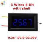 RD 4 Digit 0-33.00V Digital DC Voltmeter with shell Voltage Meter LCD Voltmeter