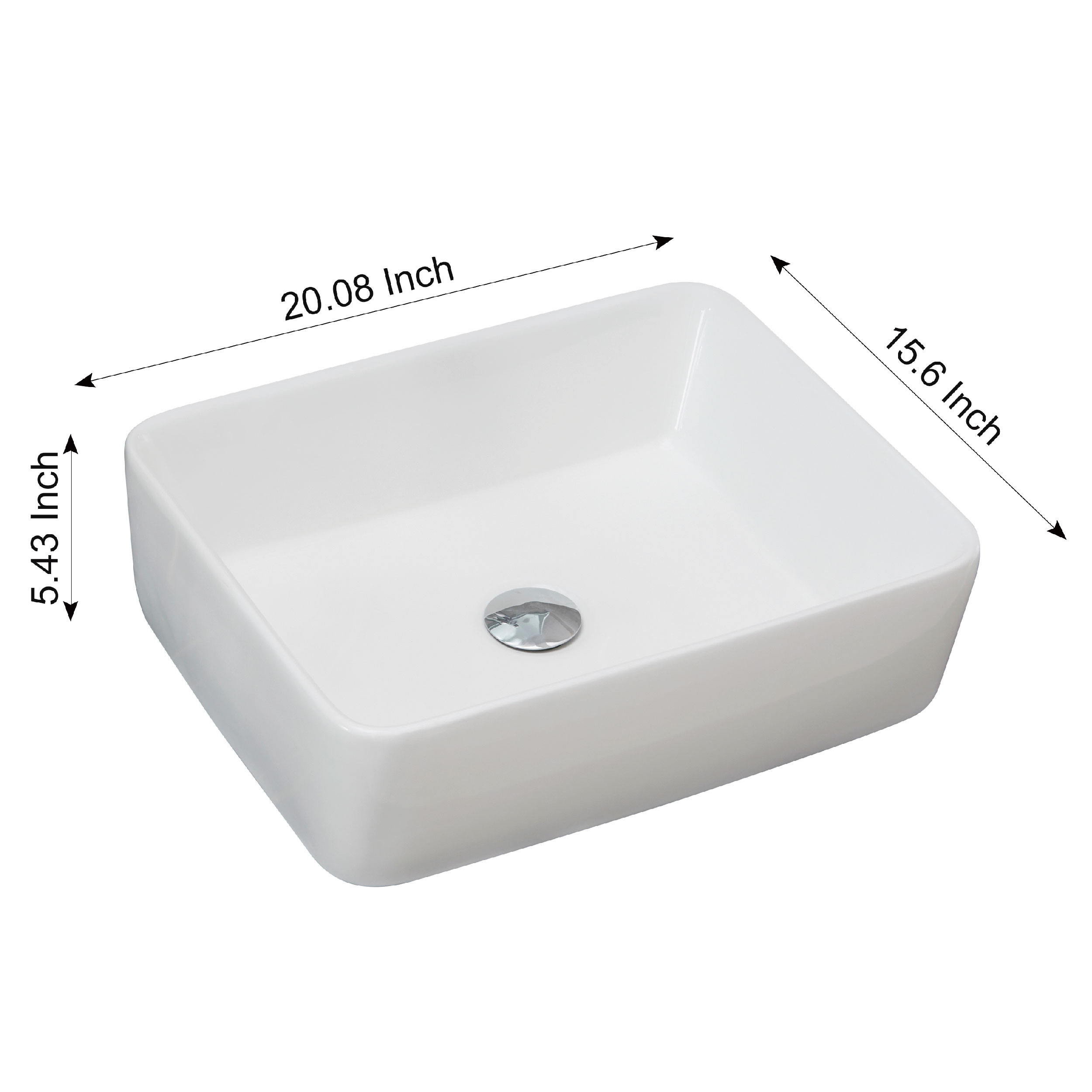 Buy Rectangular Ceramic Wash Basin Bathroom Sanitary Ware Ceramic Sink ...