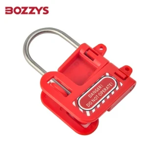 Red Plastic Handle Lockout Hasp for Overhaul of Industrial Equipment