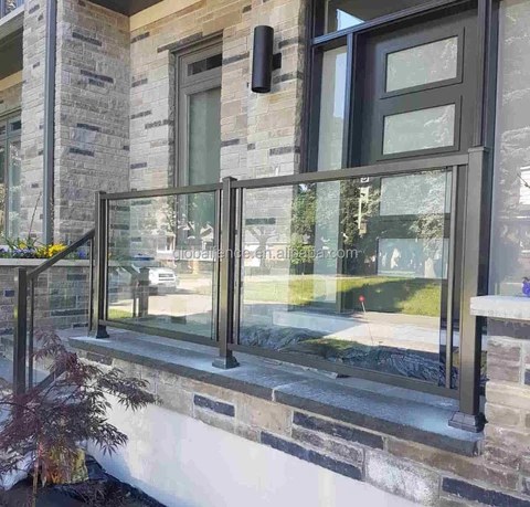 Buy Reilbu External Glass Railing For Balcony Stairs Aluminum Railing ...