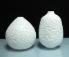 resin white round home decoration vase