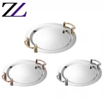 Restaurant equipment copper burner buffet ustensiles metal trays food grade food tray party serving fancy food barbecue tray