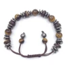 Retro Elastic Natural Stone Agate Stone Tiger Eye Pattern Beaded Party Decoration Accessories Personalized Gift Bracelet