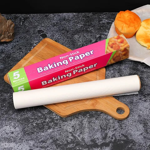 Reusable Silicone Paper Greaseproof Coated for Household Baking Use Double-Sided Virgin Wood Pulp High Quality Coating Food Safe