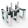 rfid card reader security access control glass swing turnstile for office building
