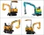 Import Rhinoceros mini crawler excavator ,0.8ton/1.2ton/1.5ton//1.8ton/2ton cheap mini excavator from China