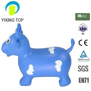 Ride on cow inflatable jumping animal toy