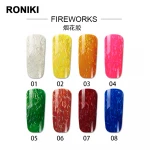 RONIKI glitter wholesale nail gel polish free sample private label soak off 15ml colors uv gel