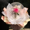 Rose Inside Bobo Ball Flower Bouquet 23 inch Balloon Flower Gift Balloon for Valentine&#39;s Day