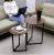 Import Round Nesting Modern Walnut Super Easy Assembly Metal Engineered Wood Minimalist Accent Coffee End Upgraded Table Top with Metal from India