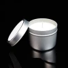 Round Silvery Blank Sublimation  Tinplate Candle Holder