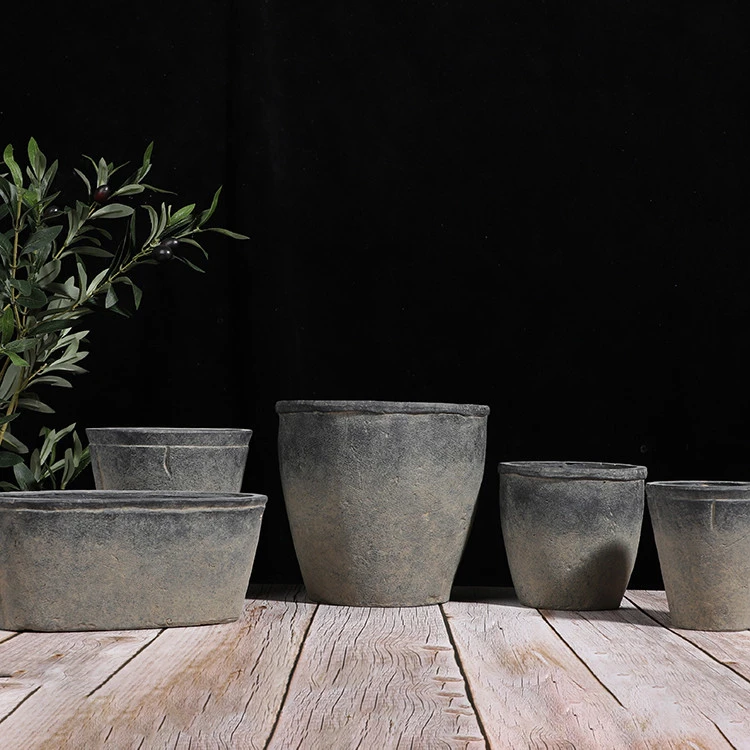 Rustic style handmade patio decorative home decoration concrete planter mold for garden supply