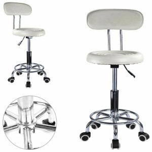 Salon Hairdressing Chair PU with back Swivel Hydraulic Lift Stool Barber Massage Bar Shop