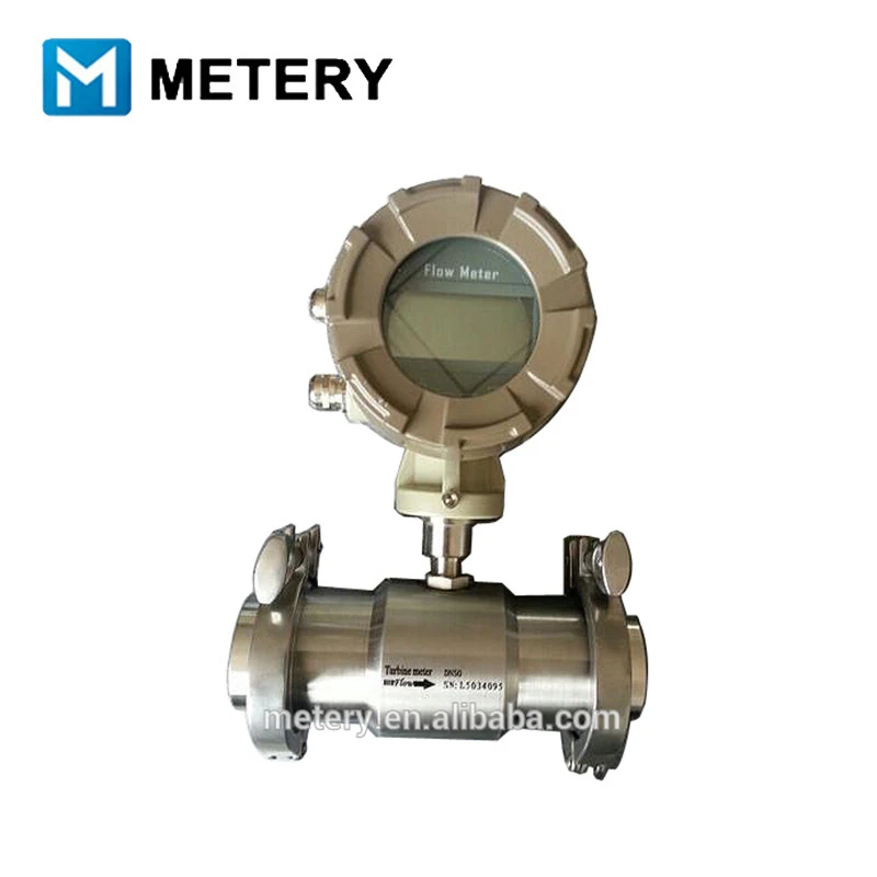Sanitary Food grade water milk flowmeter flow meter turbine flowmeter