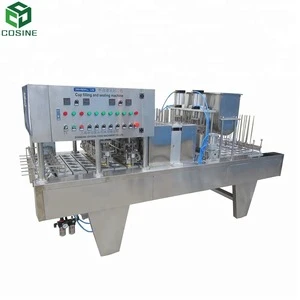 Shanghai manufacturenew condition plastic cup filling sealing machine for packing jelly and mineral water