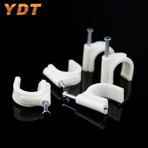 Shock Resisting PE Material Plastic 16mm Circle Cable Clips
