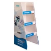 Shop T Shirt Tabletop Easy Fold Advertising Cardboard Banner Stand Totem Countertop Display Unit White Cardboard 3 Tiers