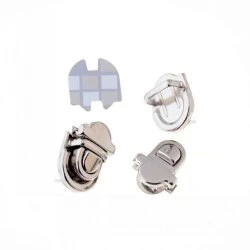 Silver Tone Jewelry Trunk Lock Luggage Handbag Bag Accessories Purse Snap Clasps/ Closure Locks 20x28mm