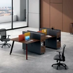 Simple design desktop office 4 seat workstation employee computer desk