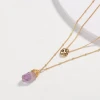 single stone necklace jewelry handmade ball chain 18 K gold necklace