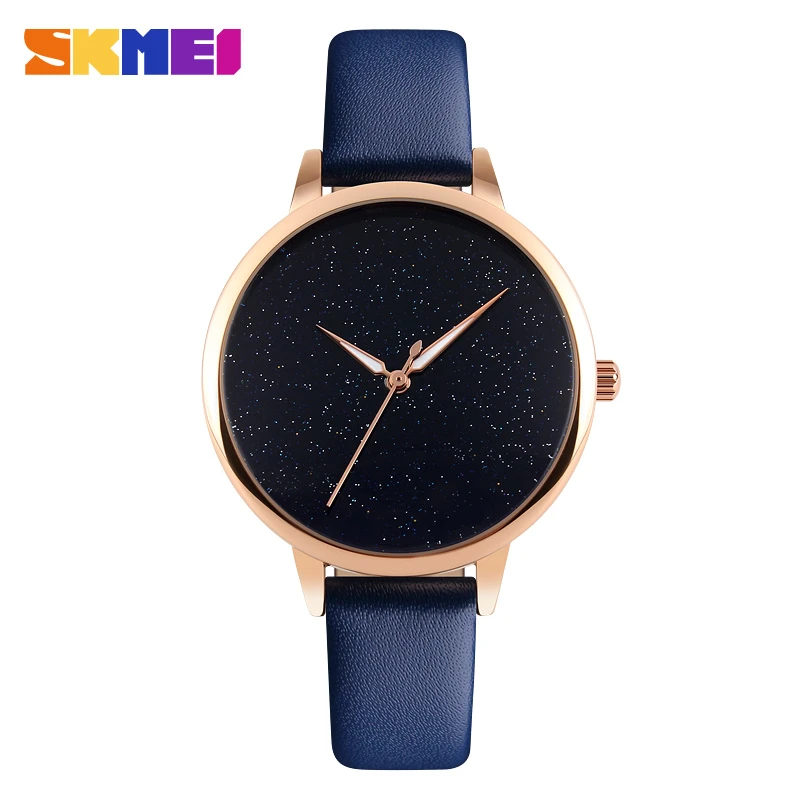 Skmei 9141 best selling minimalist relogio feminino water resistant leather straps wholesale trend design ladies quartz watch