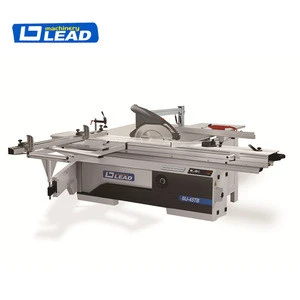 sliding panel saw machine with heavy duty guide rail and 45 degree tilting