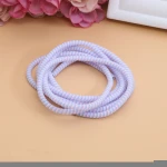 Small Gagets Colorful TPU Spiral USB Charger Cable Cord Protector Wrap Cable Winder Earphone Cover 50pcs/bag