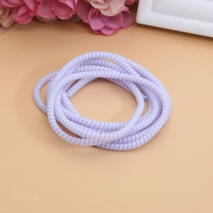 Small Gagets Colorful TPU Spiral USB Charger Cable Cord Protector Wrap Cable Winder Earphone Cover 50pcs/bag