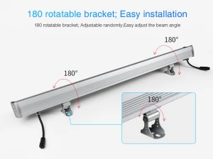 smart 24W RGBW LED Wall Washer, RGB Linear Light Bar with RF Remote Controller DC24V  IP66 Water Proof mi-light 100mm length