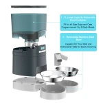 Smart Pet feeder  with Two-Way Splitter and Double Bowls for Pets Automatic Pets Feeder