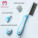 Smooth surface no static electricity Fluffy pet grooming, Suitable for short long haired grooming pet supply comb