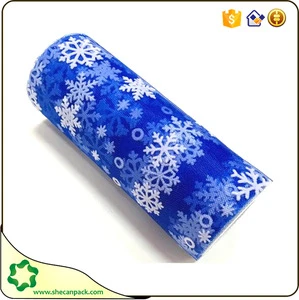 snowflake printed organza fabric for decoration