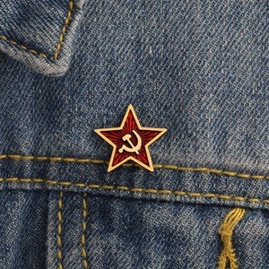 Soviet Union Pin Russian Red Star Hammer Sickle Communist Badges