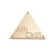 Special small triangle sewing design garment tags swimwear engraved logo metal label for hat/shoe