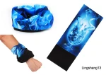sports polyester and fleece neck warmer bandanas seamless fleece warm tube bandana scarf