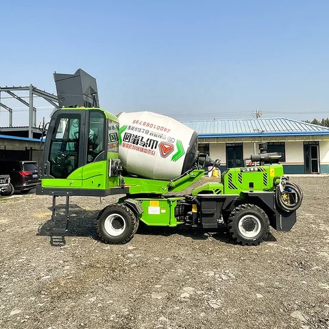 SQMG 3m3 self loading concrete mixer truck 4wd 2.6 cubic meter Off road mobile concrete batching plant 2.6m3