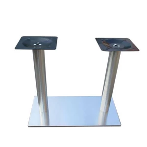 square  stainless steel dining room table supports